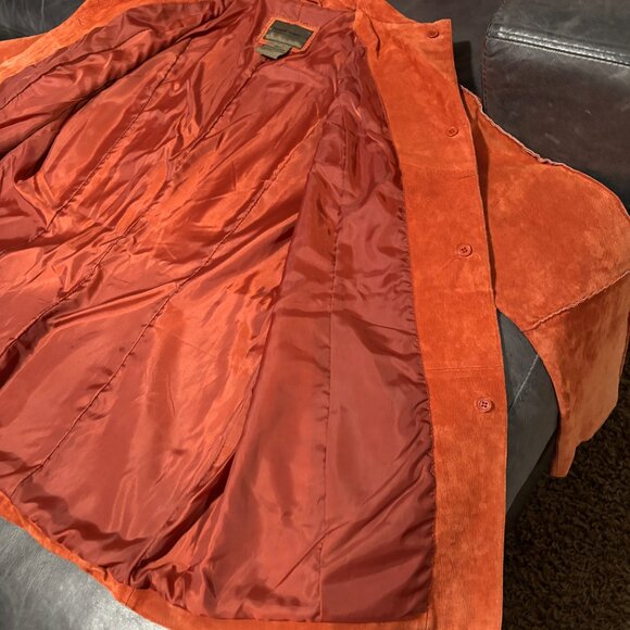 Brandon Thomas Women's Burnt Orange Suede Jacket - Picture 14 of 15